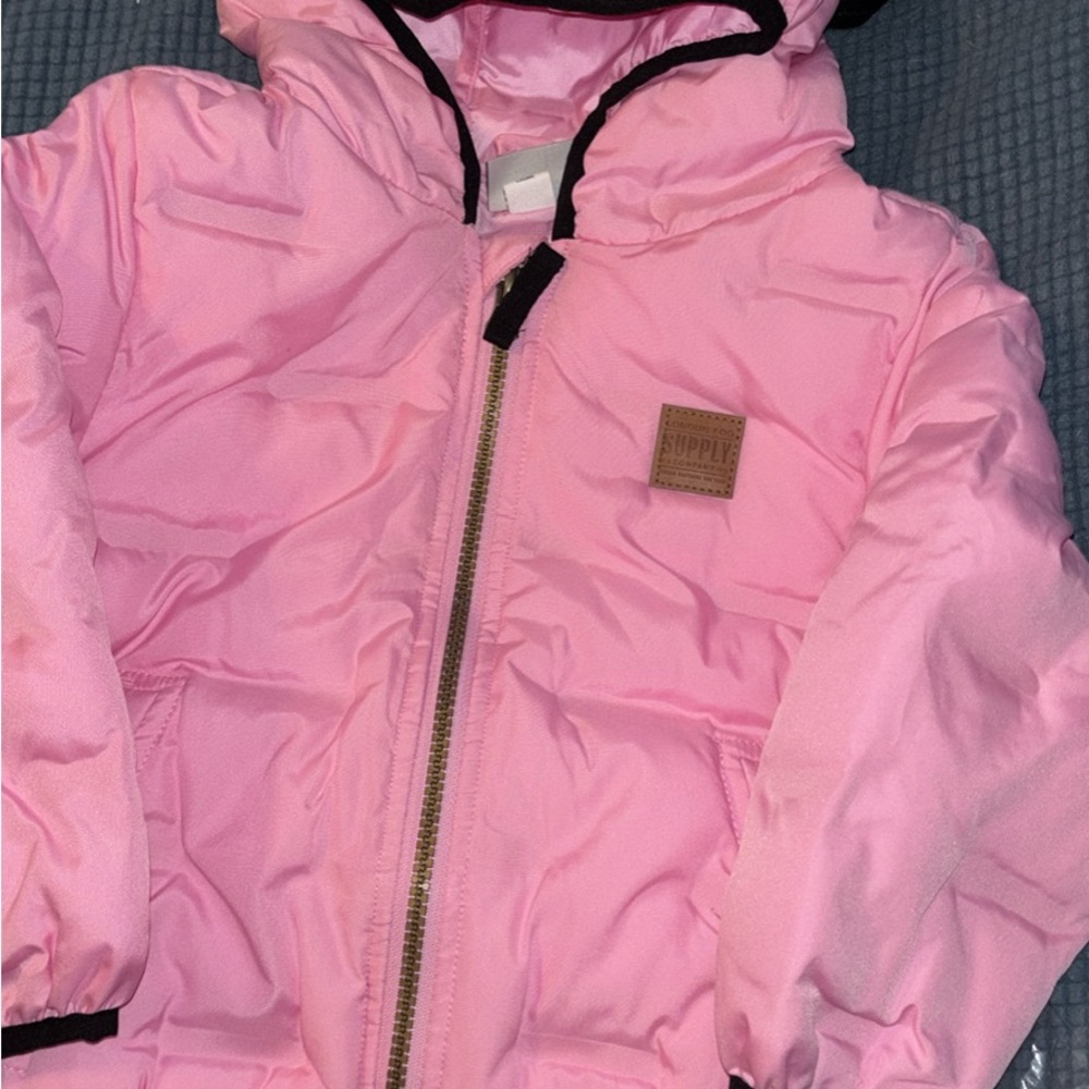 London Fog Pink Hooded Puffer Jacket for Kids